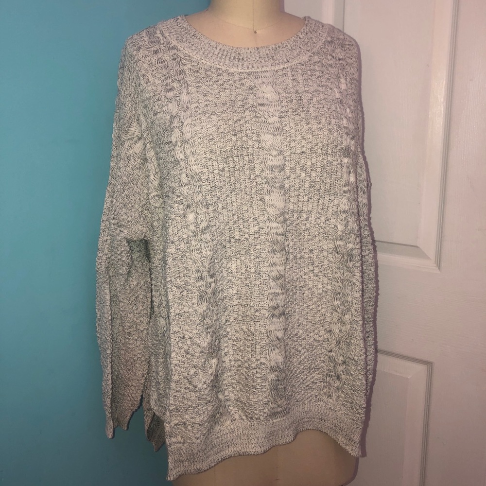 Light Grey cable knit sweater